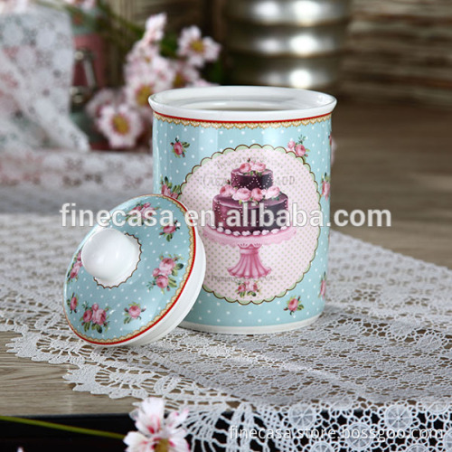 800CC Elegant Ice Cream Collection Ceramic Canister                
                                    Quality Assured